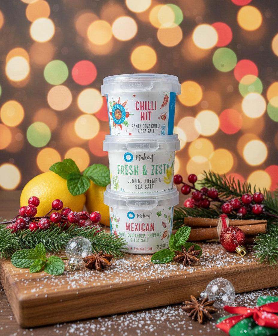 Holiday flavored sea salt set - Mexican, Fresh & Zesty & Chilli Hit