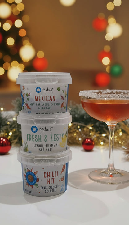 festive background also a cocktail glass with salt rim